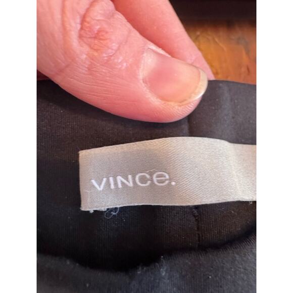 VINCE Stretch High-Rise Leggings Women’s Black M Tech Ponte Seamed Casual Career - Picture 13 of 14